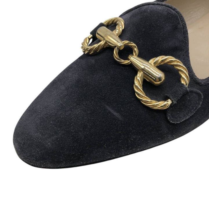DI SANDRO Bit Loafers Made in Italy 8 Women's 25.0cm suede purple type Vintage Second Hand