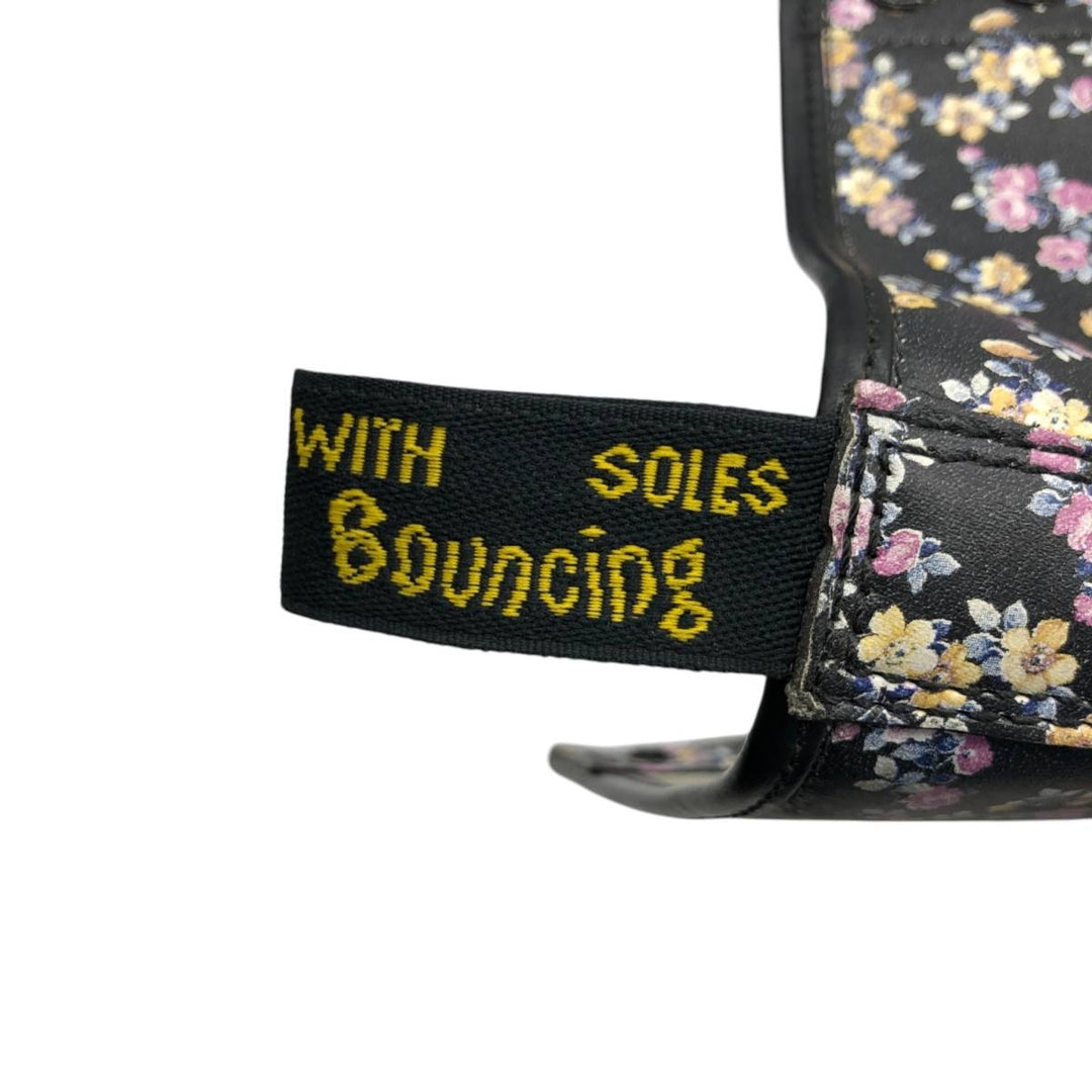 Dr. Martens floral print 8-hole boots, size 6 Women's 25.0cm unclear black type Vintage Second Hand