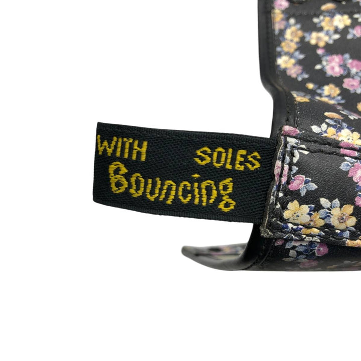 Dr. Martens floral print 8-hole boots, size 6 Women's 25.0cm unclear black type Vintage Second Hand