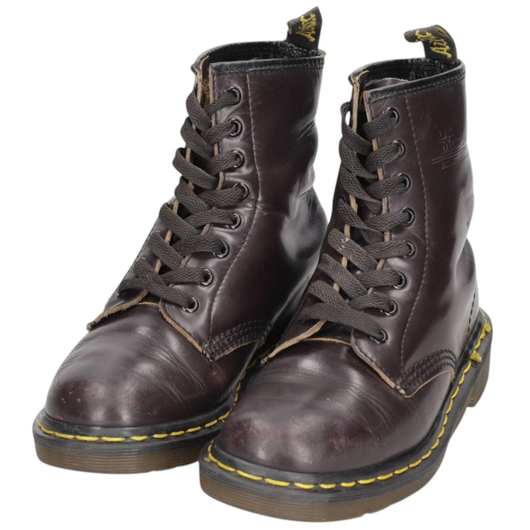Dr. Martens 8-hole boots made in the UK 4 Women's 23.0cm unclear burgundy type Vintage Second Hand