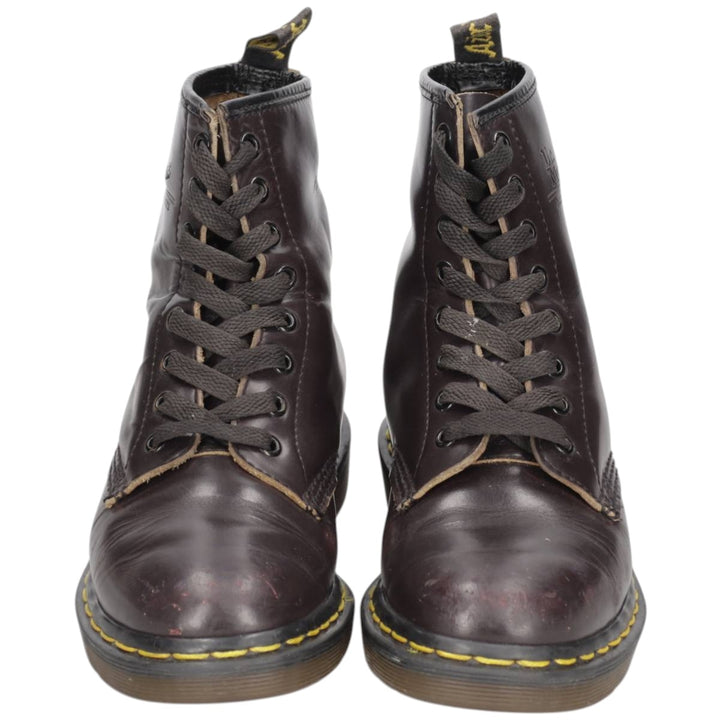 Dr. Martens 8-hole boots made in the UK 4 Women's 23.0cm unclear burgundy type Vintage Second Hand