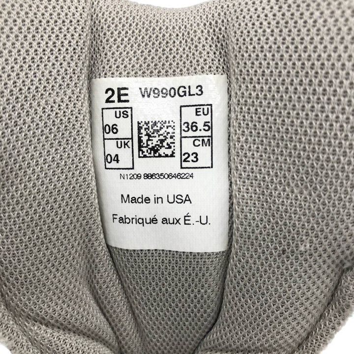 New Balance W990 GL3 sneakers, made in the USA, size 06 (2E). Women's 23.0cm unclear gray type Vintage Second Hand