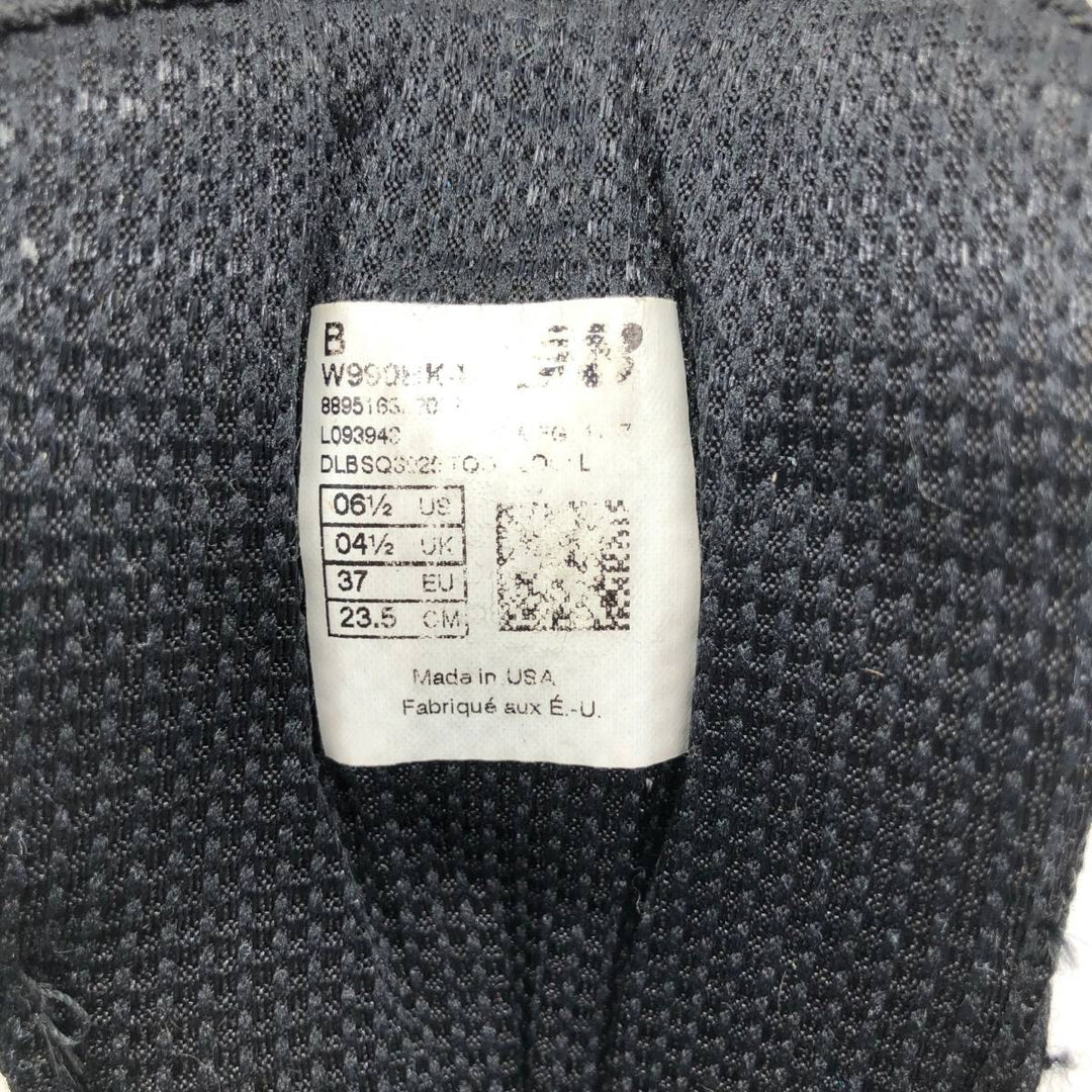 New Balance W990 BK4 sneakers, made in the USA, size 6 1/2 Women's 23.5cm unclear black type Vintage Second Hand