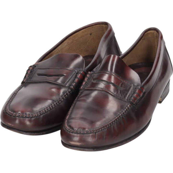 FERNANDEZ coin loafers, made in Spain, size 41E Men's 26.5cm genuine leather burgundy type Vintage Second Hand