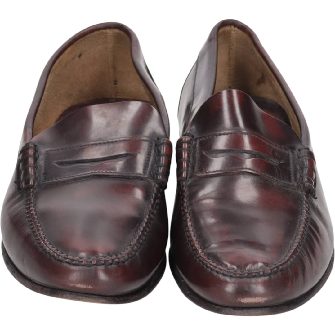 FERNANDEZ coin loafers, made in Spain, size 41E Men's 26.5cm genuine leather burgundy type Vintage Second Hand