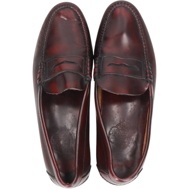 FERNANDEZ coin loafers, made in Spain, size 41E Men's 26.5cm genuine leather burgundy type Vintage Second Hand