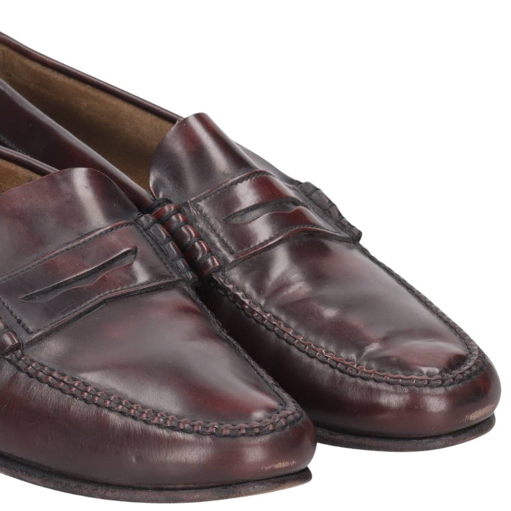 FERNANDEZ coin loafers, made in Spain, size 41E Men's 26.5cm genuine leather burgundy type Vintage Second Hand