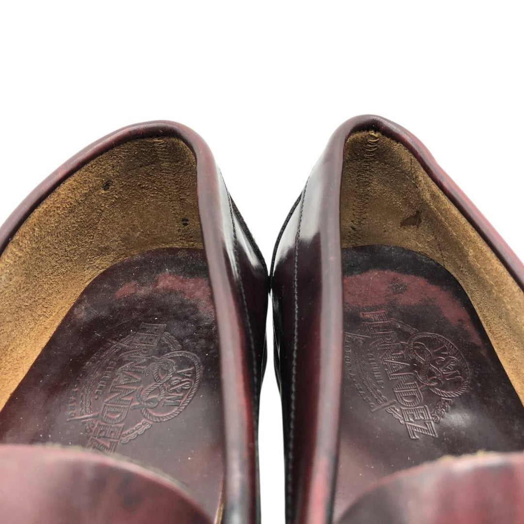 FERNANDEZ coin loafers, made in Spain, size 41E Men's 26.5cm genuine leather burgundy type Vintage Second Hand
