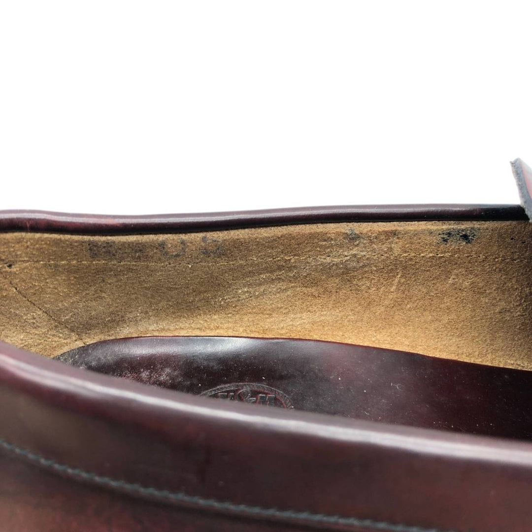 FERNANDEZ coin loafers, made in Spain, size 41E Men's 26.5cm genuine leather burgundy type Vintage Second Hand