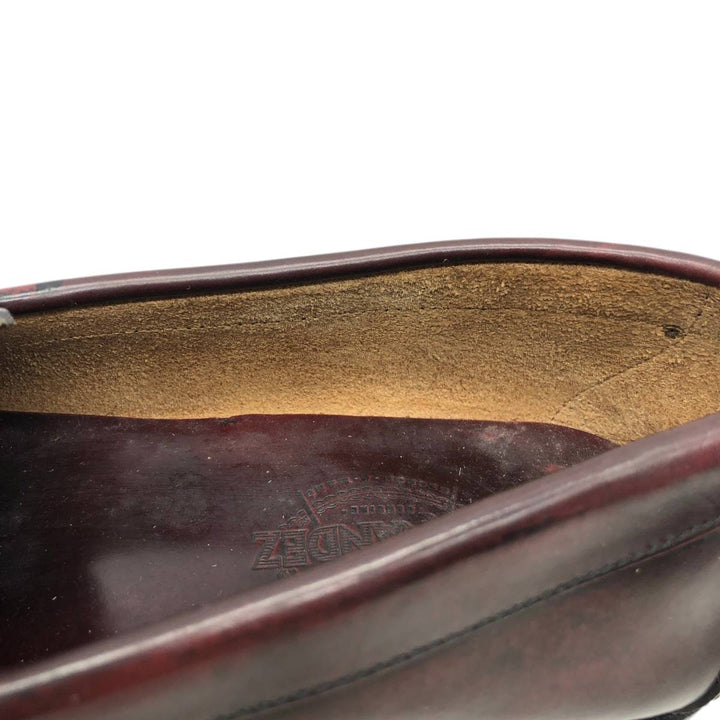 FERNANDEZ coin loafers, made in Spain, size 41E Men's 26.5cm genuine leather burgundy type Vintage Second Hand
