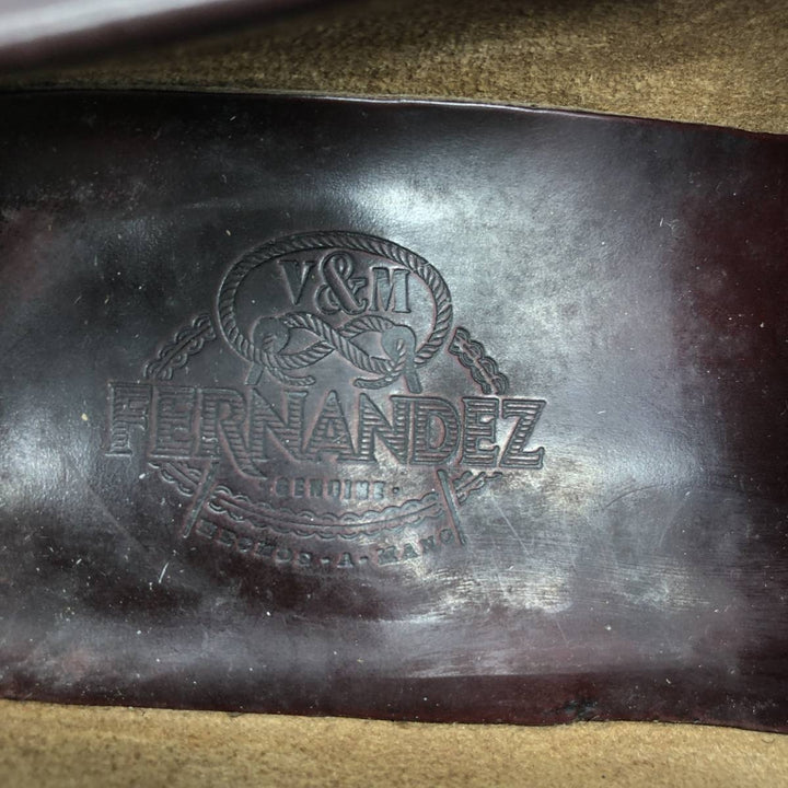 FERNANDEZ coin loafers, made in Spain, size 41E Men's 26.5cm genuine leather burgundy type Vintage Second Hand