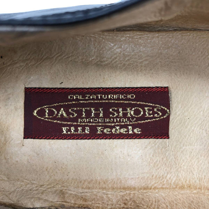 DASTH SHOES FEDELE ELLIS Plain Toe Shoes, Made in Italy, Size 42 Men's 27.5cm genuine leather black type Vintage Second Hand