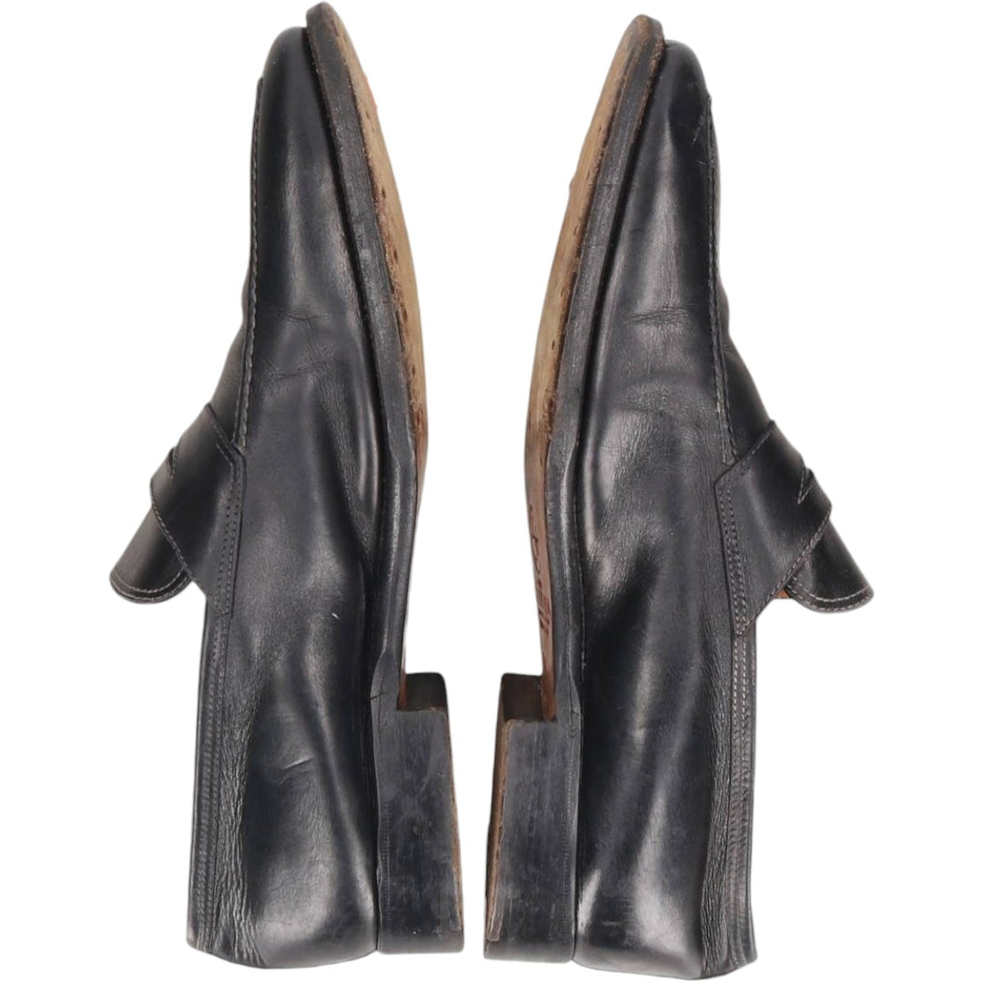 STEFANOBI coin loafers, made in Italy, size 9 1/2 Men's 28.0cm genuine leather black type Vintage Second Hand