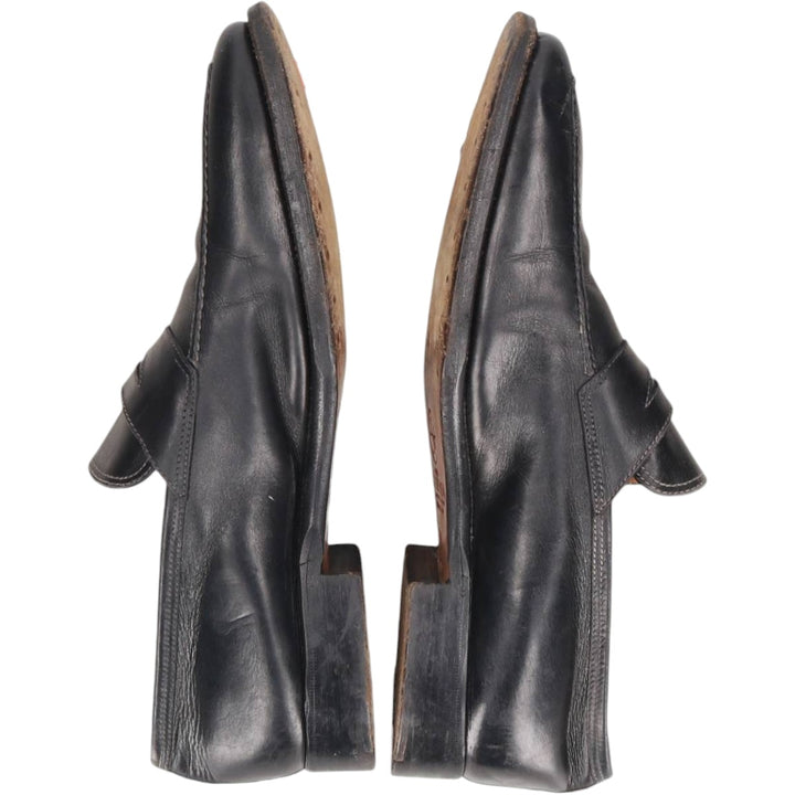 STEFANOBI coin loafers, made in Italy, size 9 1/2 Men's 28.0cm genuine leather black type Vintage Second Hand