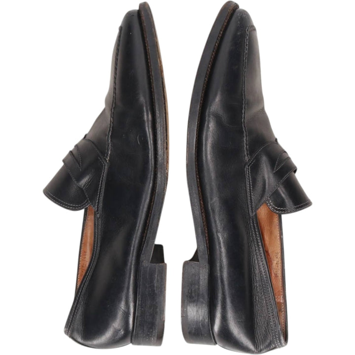 STEFANOBI coin loafers, made in Italy, size 9 1/2 Men's 28.0cm genuine leather black type Vintage Second Hand