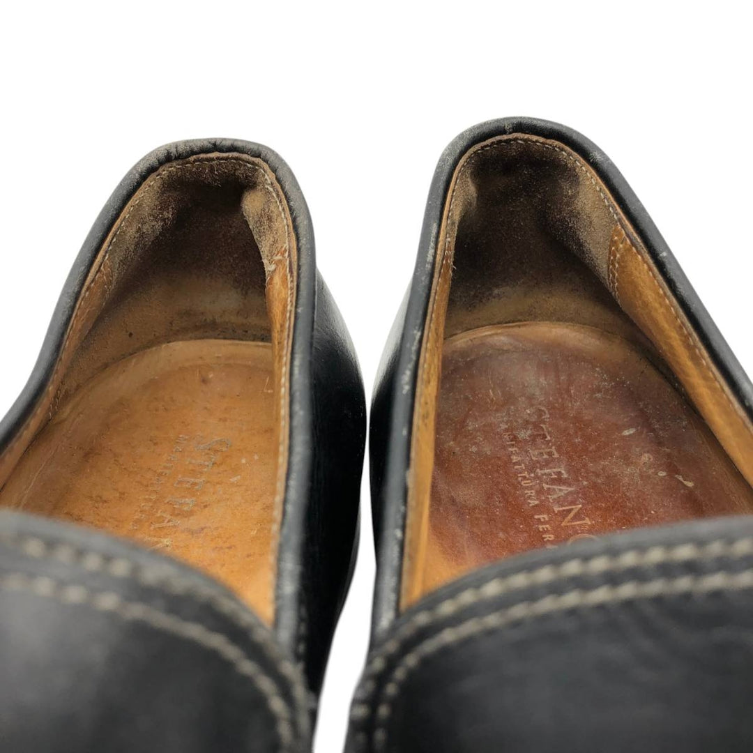 STEFANOBI coin loafers, made in Italy, size 9 1/2 Men's 28.0cm genuine leather black type Vintage Second Hand
