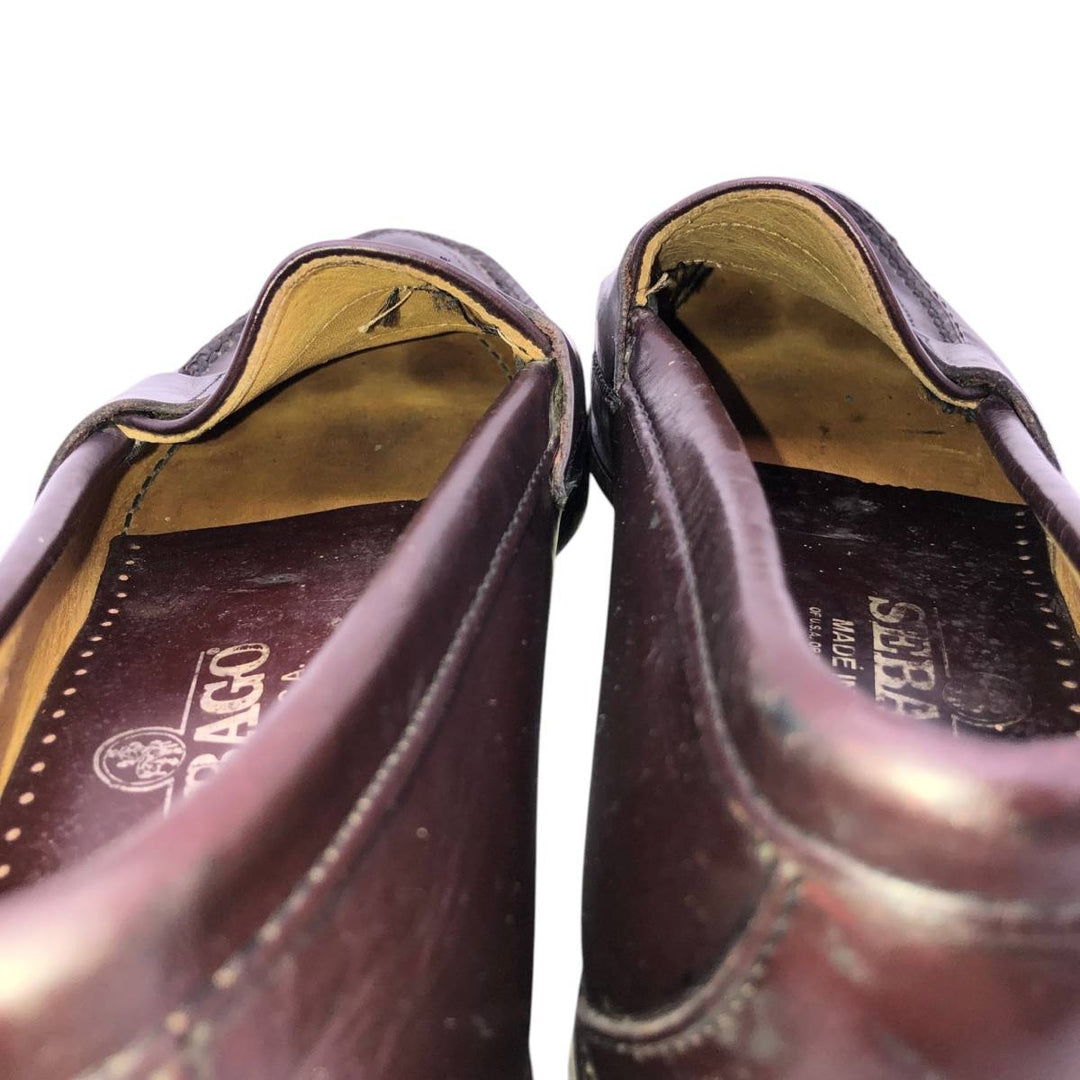 Sebago coin loafers, made in the USA, size 9D Men's 27.0cm unclear red type reddish brown Vintage Second Hand