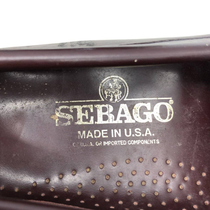 Sebago coin loafers, made in the USA, size 9D Men's 27.0cm unclear red type reddish brown Vintage Second Hand