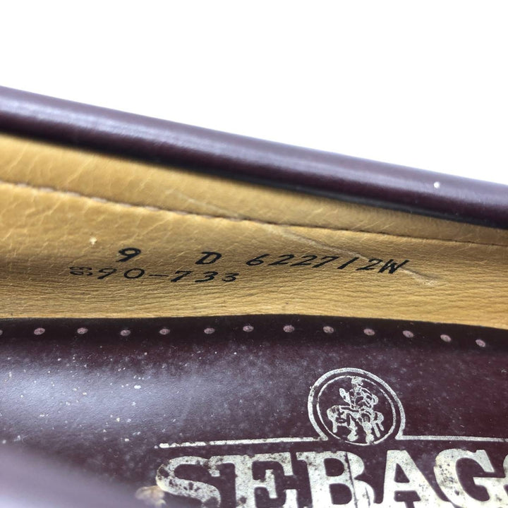 Sebago coin loafers, made in the USA, size 9D Men's 27.0cm unclear red type reddish brown Vintage Second Hand