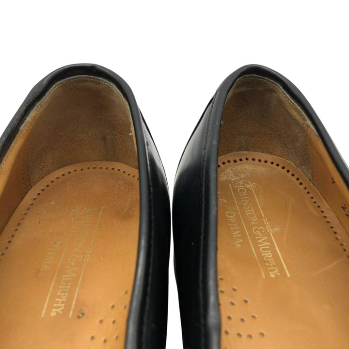 Johnston & Murphy OPTIMA Wingtip Full Brogue Kilt Loafers, Made in USA, Size 9D Men's 27.0cm unclear black type Vintage Second Hand