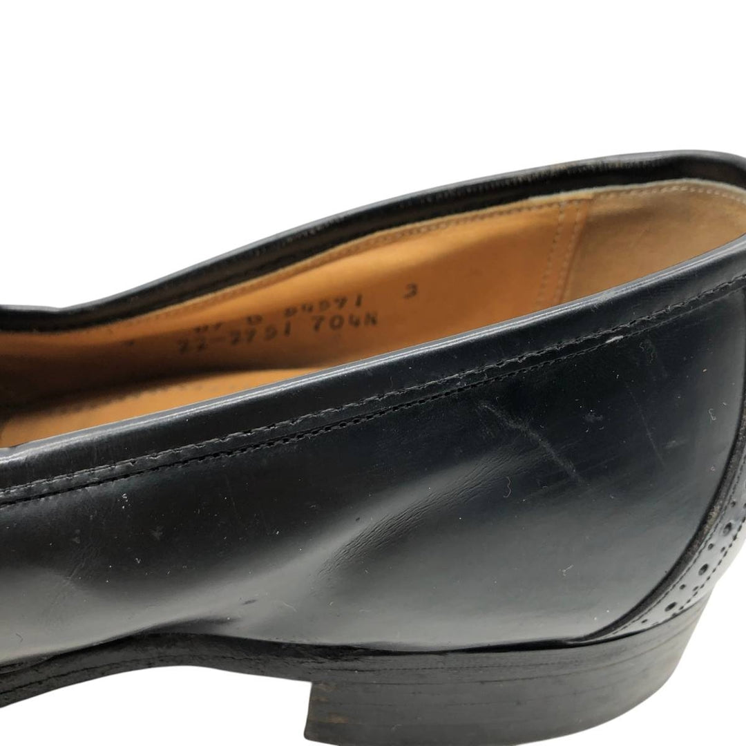 Johnston & Murphy OPTIMA Wingtip Full Brogue Kilt Loafers, Made in USA, Size 9D Men's 27.0cm unclear black type Vintage Second Hand