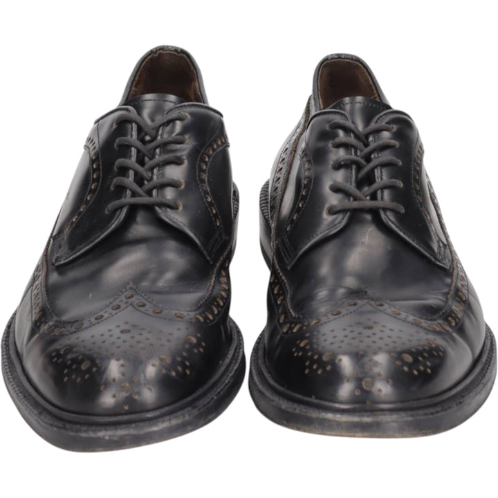 Green George full brogue wingtip shoes, made in Italy, size 8 1/2 Men's 28.5cm genuine leather black type Vintage Second Hand