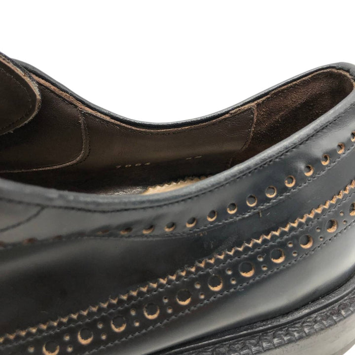 Green George full brogue wingtip shoes, made in Italy, size 8 1/2 Men's 28.5cm genuine leather black type Vintage Second Hand