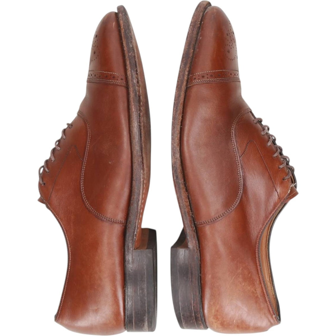 Johnston & Murphy LIMITED Semi-Brogue Straight Tip Shoes, Made in USA, Size 10D (equivalent to men's 11") /saa015024 Men's 28.0cm genuine leather brown type Vintage Second Hand