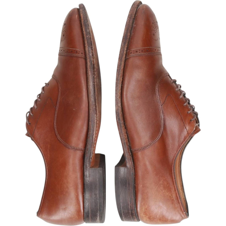 Johnston & Murphy LIMITED Semi-Brogue Straight Tip Shoes, Made in USA, Size 10D (equivalent to men's 11") /saa015024 Men's 28.0cm genuine leather brown type Vintage Second Hand