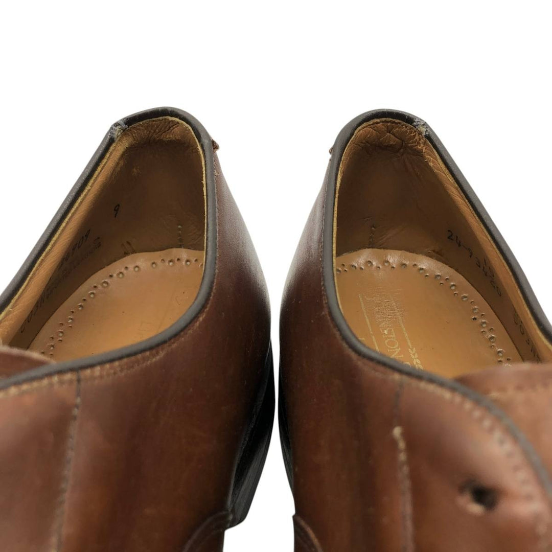 Johnston & Murphy LIMITED Semi-Brogue Straight Tip Shoes, Made in USA, Size 10D (equivalent to men's 11") /saa015024 Men's 28.0cm genuine leather brown type Vintage Second Hand