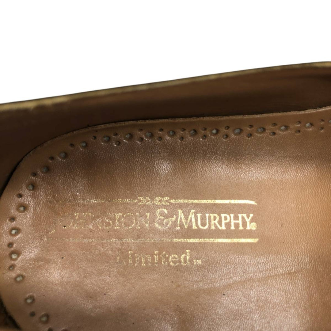 Johnston & Murphy LIMITED Semi-Brogue Straight Tip Shoes, Made in USA, Size 10D (equivalent to men's 11") /saa015024 Men's 28.0cm genuine leather brown type Vintage Second Hand
