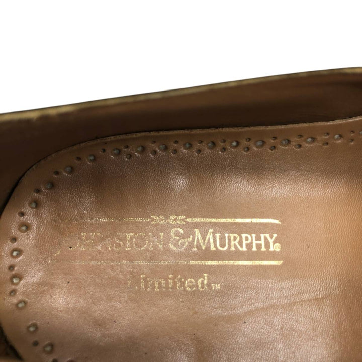 Johnston & Murphy LIMITED Semi-Brogue Straight Tip Shoes, Made in USA, Size 10D (equivalent to men's 11") /saa015024 Men's 28.0cm genuine leather brown type Vintage Second Hand