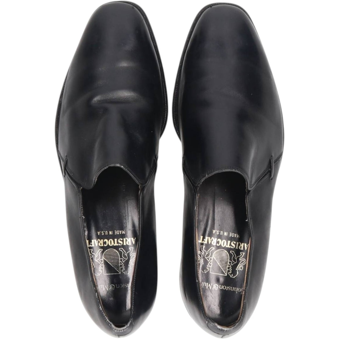 Johnston & Murphy Vamp Loafers, Made in USA Men's 25.5cm genuine leather black type Vintage Second Hand