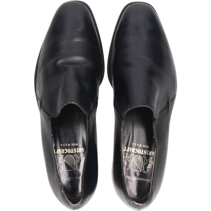 Johnston & Murphy Vamp Loafers, Made in USA Men's 25.5cm genuine leather black type Vintage Second Hand
