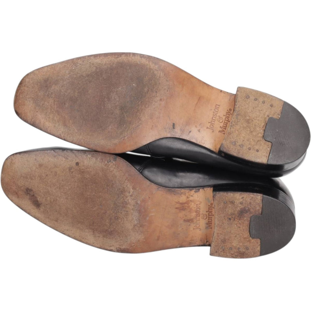 Johnston & Murphy Vamp Loafers, Made in USA Men's 25.5cm genuine leather black type Vintage Second Hand