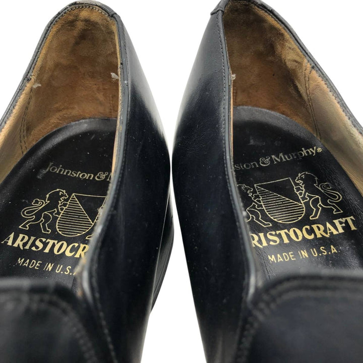 Johnston & Murphy Vamp Loafers, Made in USA Men's 25.5cm genuine leather black type Vintage Second Hand