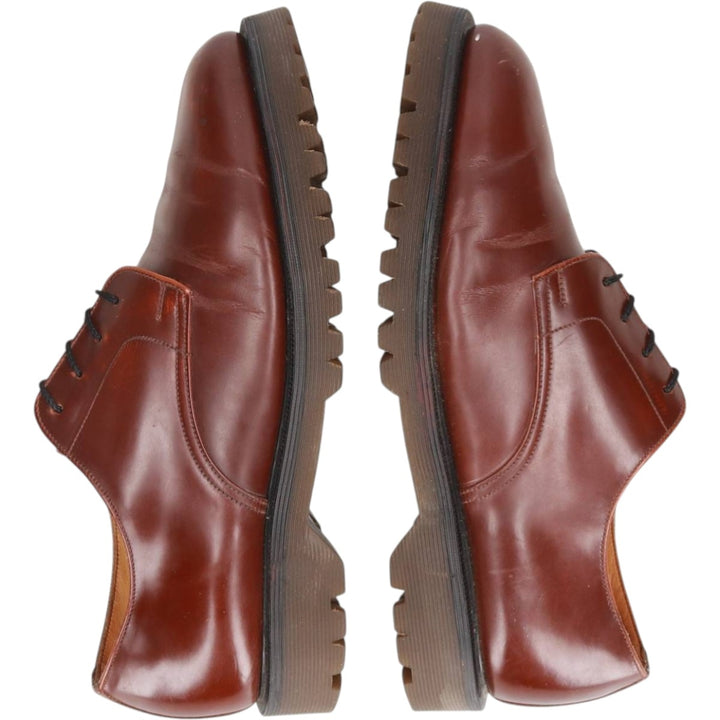 Tricker's plain toe shoes, made in England, size 8 Men's 26.5cm genuine leather brown type Vintage Second Hand