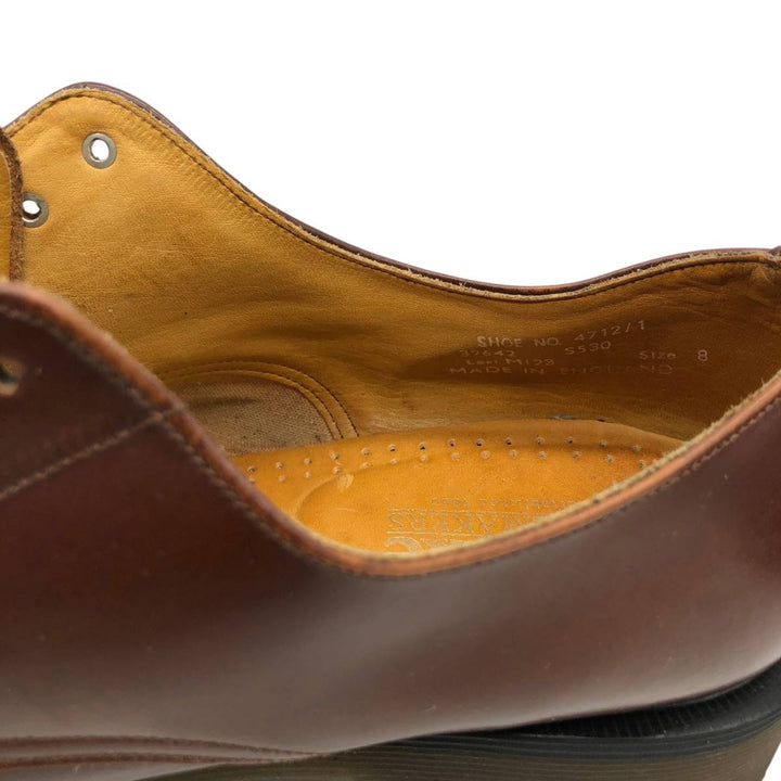 Tricker's plain toe shoes, made in England, size 8 Men's 26.5cm genuine leather brown type Vintage Second Hand