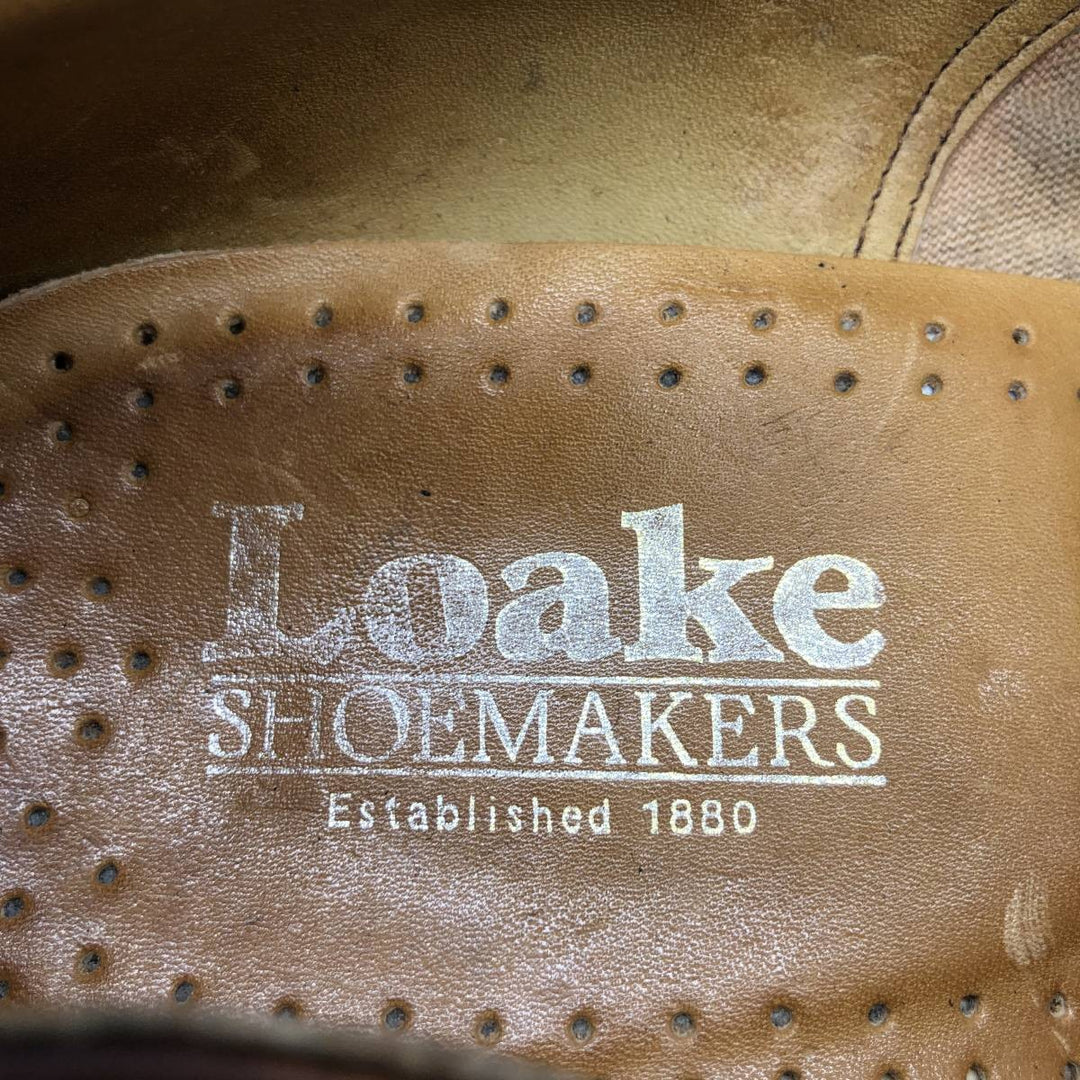 Tricker's plain toe shoes, made in England, size 8 Men's 26.5cm genuine leather brown type Vintage Second Hand