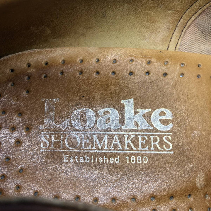 Tricker's plain toe shoes, made in England, size 8 Men's 26.5cm genuine leather brown type Vintage Second Hand