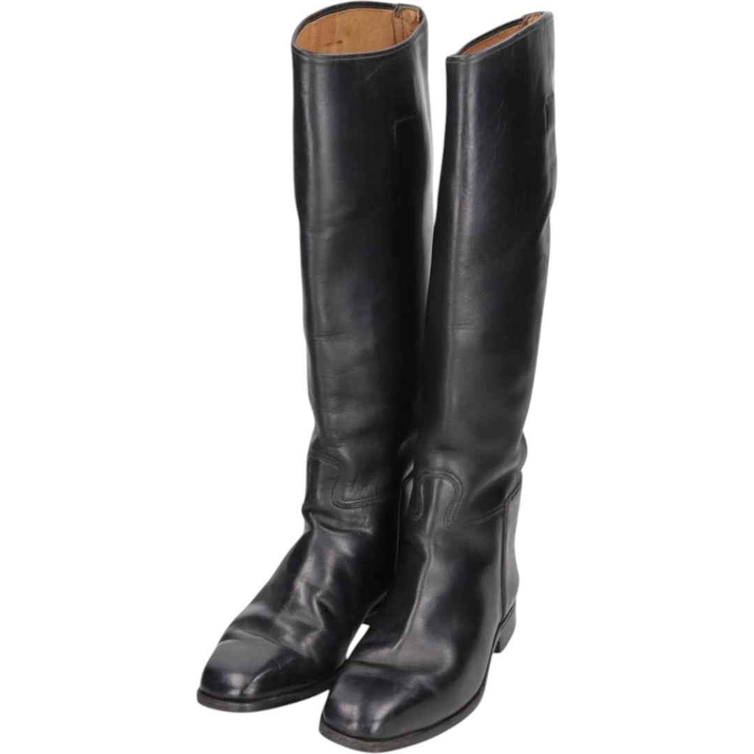 long boots 6 1/2 Women's 25.5cm unclear black type Vintage Second Hand
