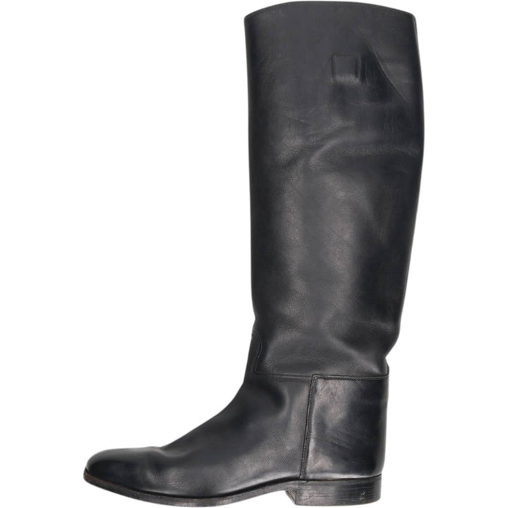 long boots 6 1/2 Women's 25.5cm unclear black type Vintage Second Hand