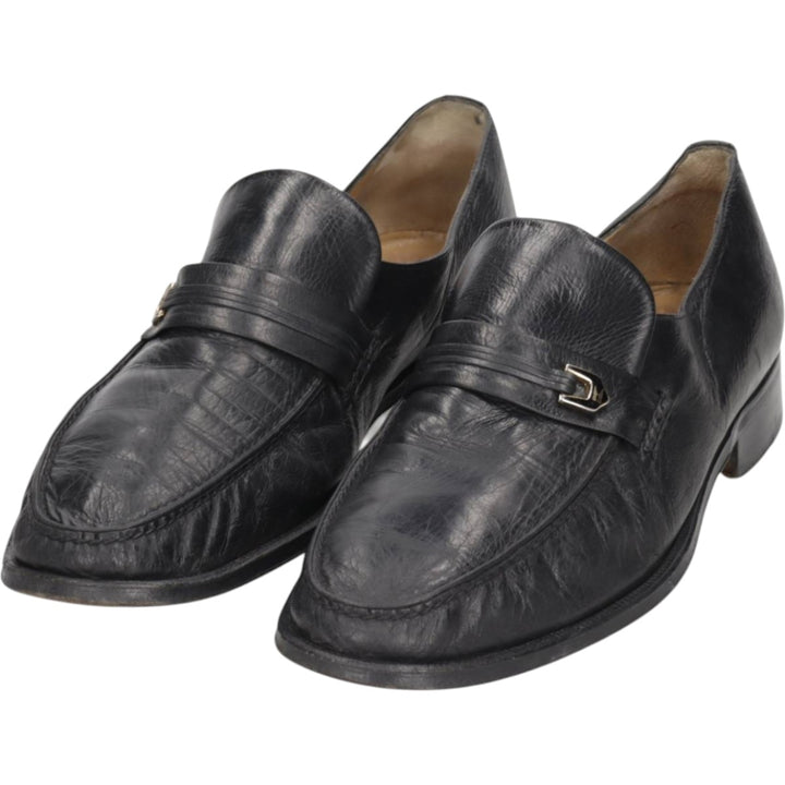 Moreschi monk strap shoes, made in Italy, size 7 1/2 Men's 26.0cm unclear black type Vintage Second Hand