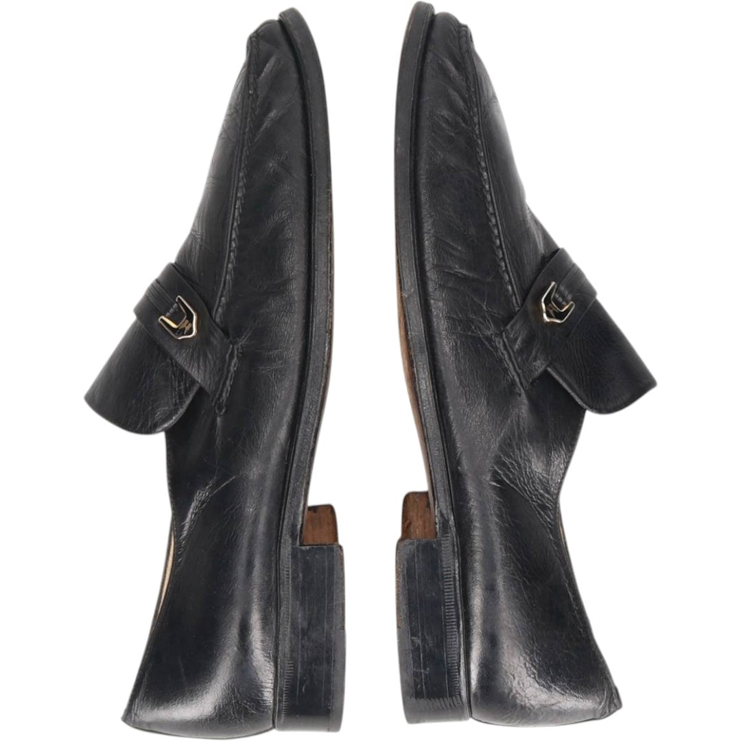 Moreschi monk strap shoes, made in Italy, size 7 1/2 Men's 26.0cm unclear black type Vintage Second Hand