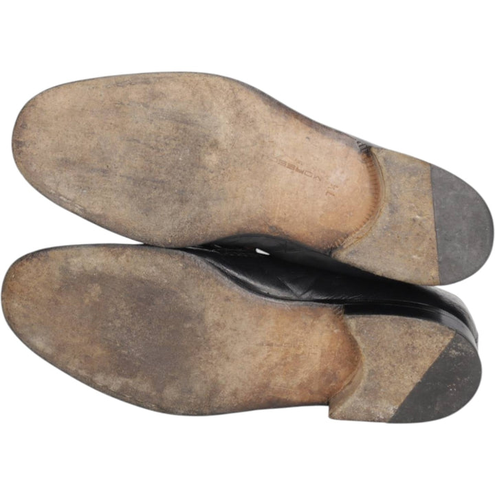 Moreschi monk strap shoes, made in Italy, size 7 1/2 Men's 26.0cm unclear black type Vintage Second Hand