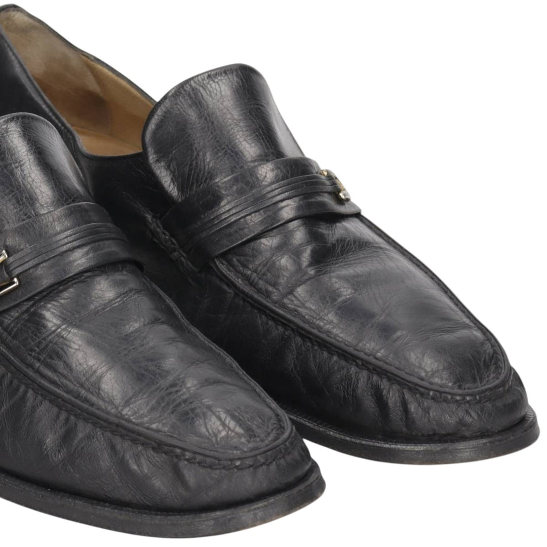 Moreschi monk strap shoes, made in Italy, size 7 1/2 Men's 26.0cm unclear black type Vintage Second Hand