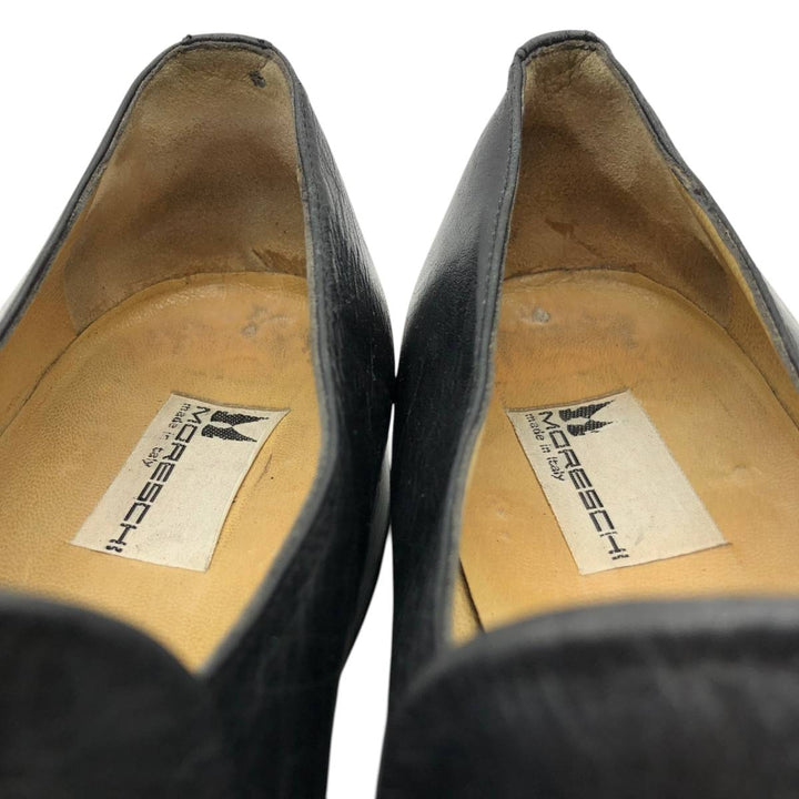 Moreschi monk strap shoes, made in Italy, size 7 1/2 Men's 26.0cm unclear black type Vintage Second Hand