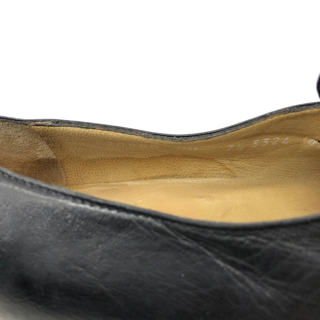Moreschi monk strap shoes, made in Italy, size 7 1/2 Men's 26.0cm unclear black type Vintage Second Hand