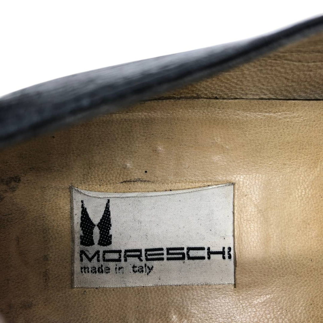 Moreschi monk strap shoes, made in Italy, size 7 1/2 Men's 26.0cm unclear black type Vintage Second Hand