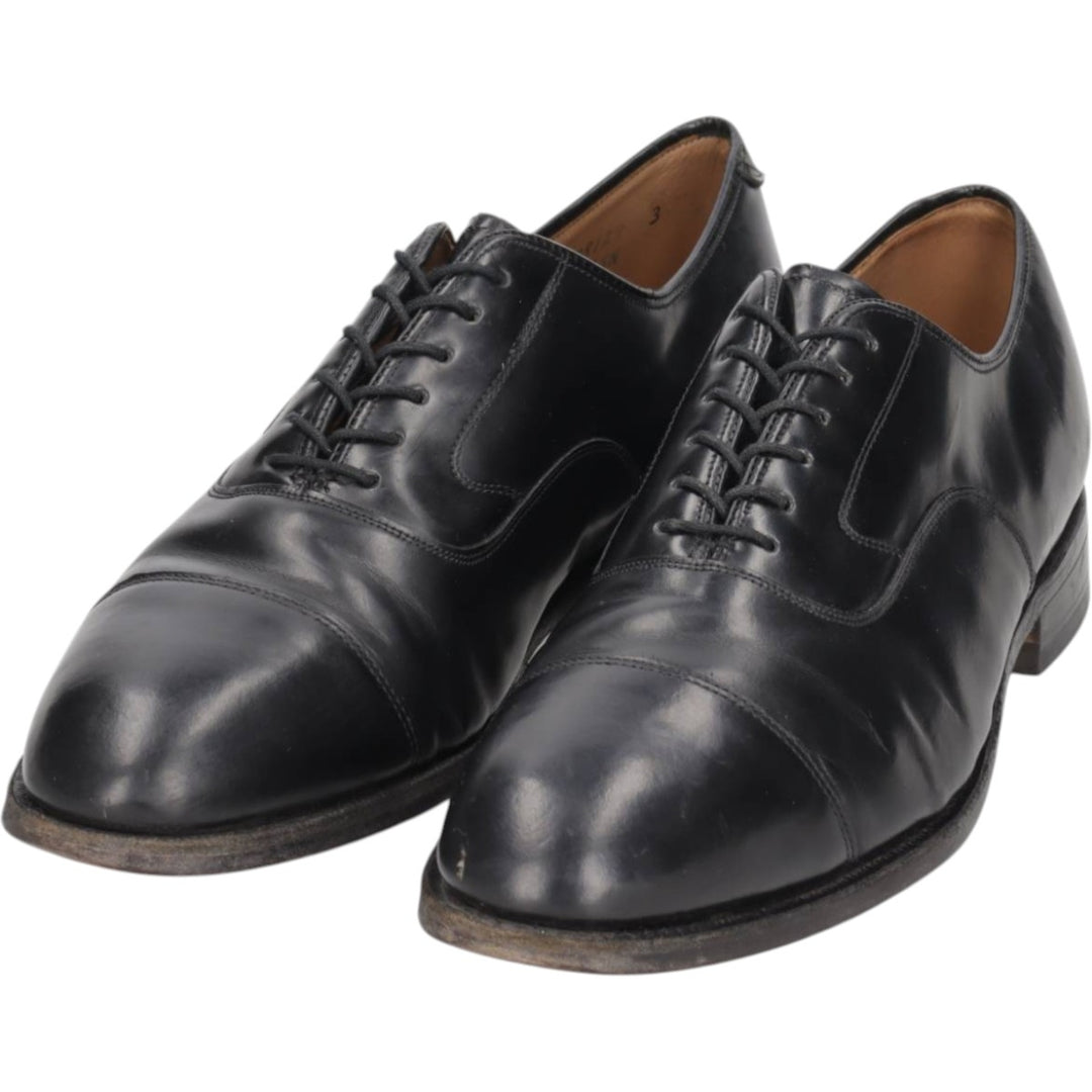 Johnston & Murphy OPTIMA Straight Tip Shoes, Made in USA, Size 9C Men's 27.0cm unclear black type Vintage Second Hand